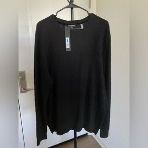 KARL LAGERFELD Crewneck textured Black sweater